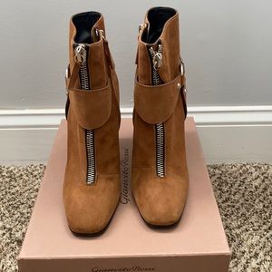 Giuseppe Zanotti Tan Suede Ankle Boots | Size: IT 42